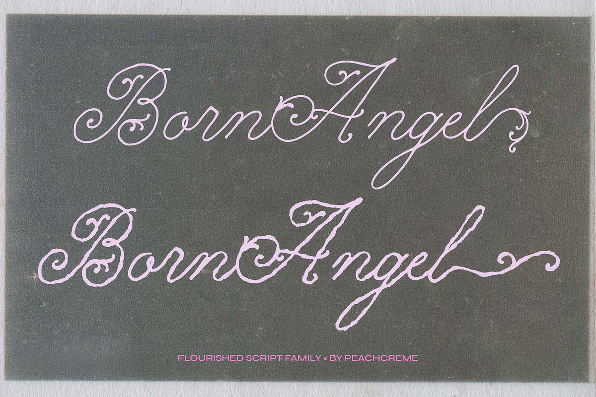 Born Angel // Font Family, a Handwritten Font by PeachCreme (Photo 1 of 13)