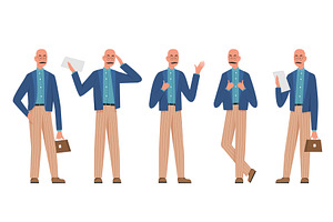 Businessman in Various Professional, a Person Illustration by Flashvector