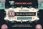 Procreate Lettering Inlay Pack, a Brush Add-On by Debi Sementelli (Thumbnail 1 of 11)