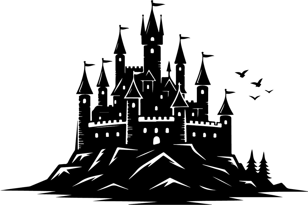 Medieval Castle Silhouette Bundle, an Illustration by hafijul (Photo 3 of 9)