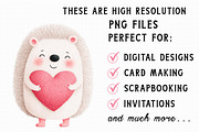 Kawaii Valentine Animal Clipart, an Illustration by Libby Wishes (Thumbnail 6 of 6)