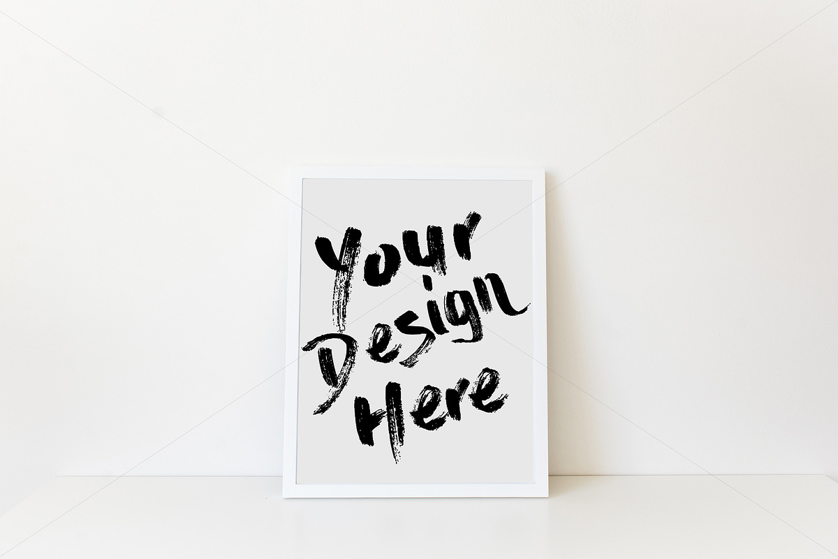 Simple White Frame Mockup 8x10, a Print Template by Pretty Techie (Photo 1 of 3)