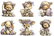 Whimsical Easter Animal Clipart, an Illustration by Designking (Thumbnail 3 of 5)