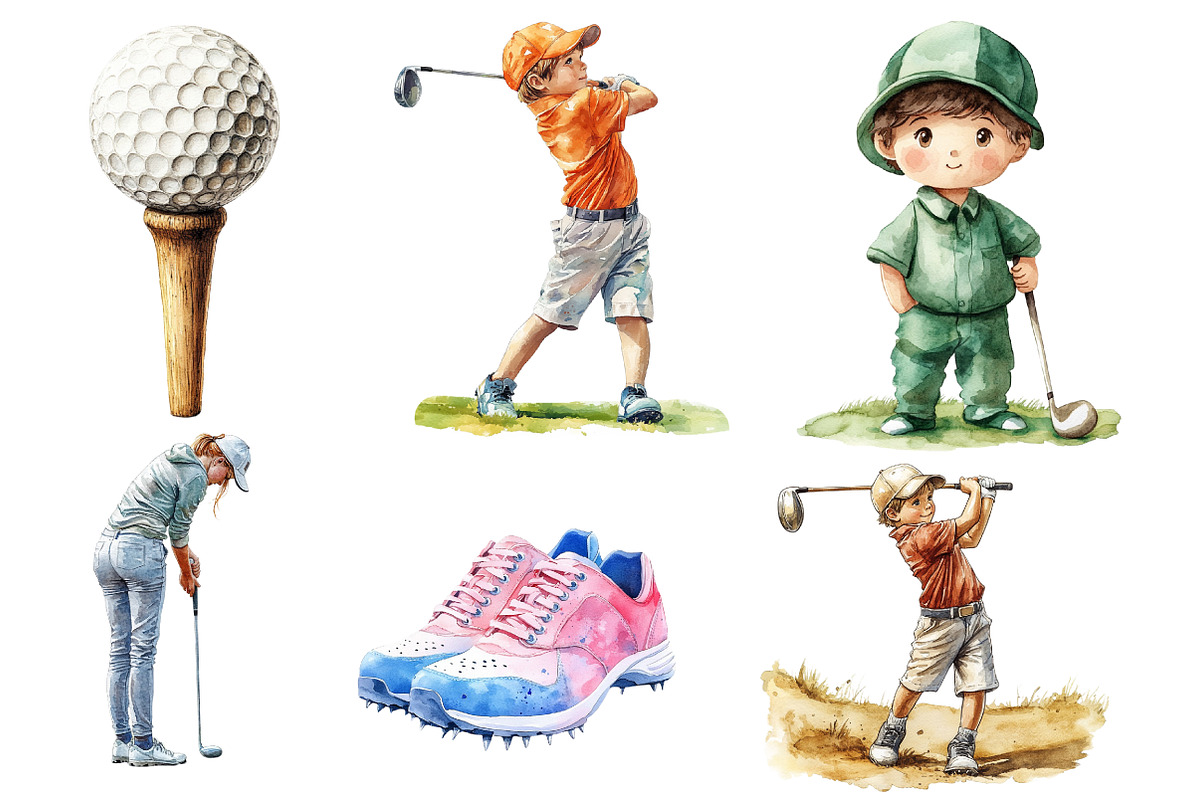 Cute Golf Clipart, an Illustration by Designworld (Photo 4 of 6)