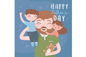 happy fathers day, an Illustration by studiogstock