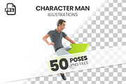 Character Man – Set of 50 Poses, a Person Illustration by 3DMask (Thumbnail 1 of 6)