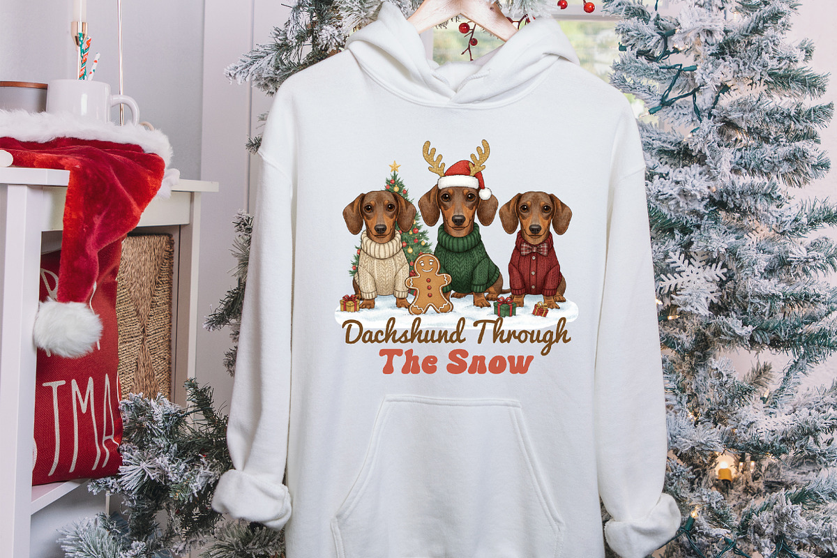 Dachshund Christmas PNG, an Illustration by designcity5 (Photo 8 of 8)