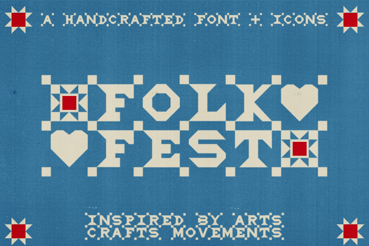 Folk Fest - Hand Crafted Font, a Sans Serif Font by Madeline ODonoghue Design (Photo 5 of 8)