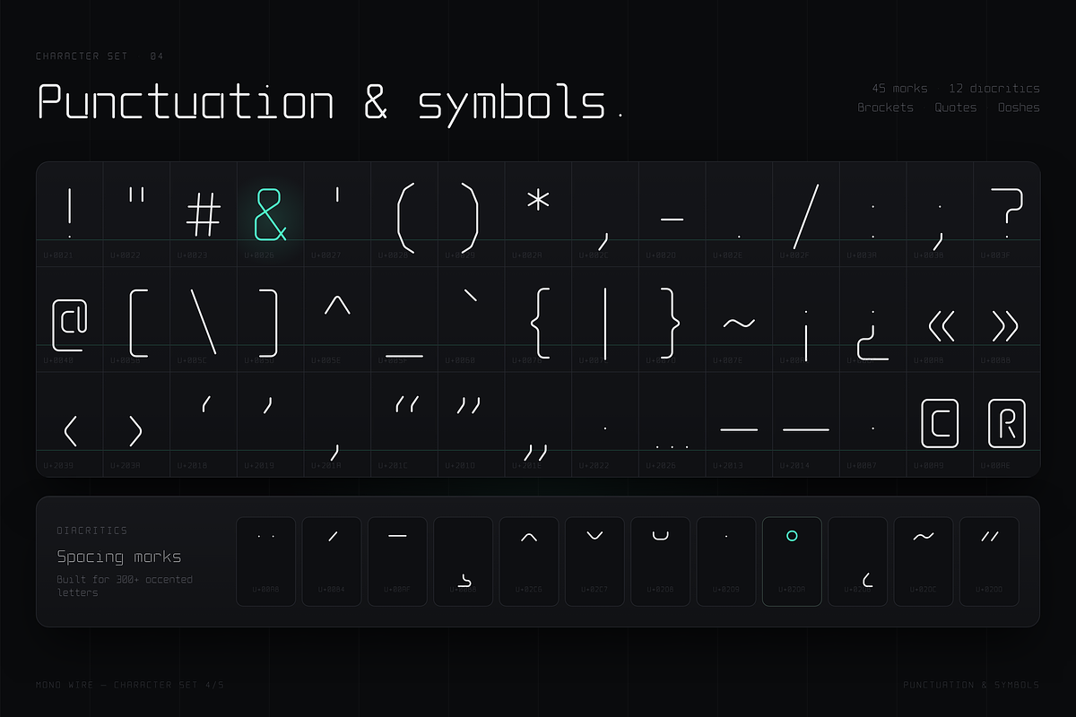 Mono Wire - Minimal Monospace Type, a Sans Serif Font by HipFonts (Photo 13 of 26)