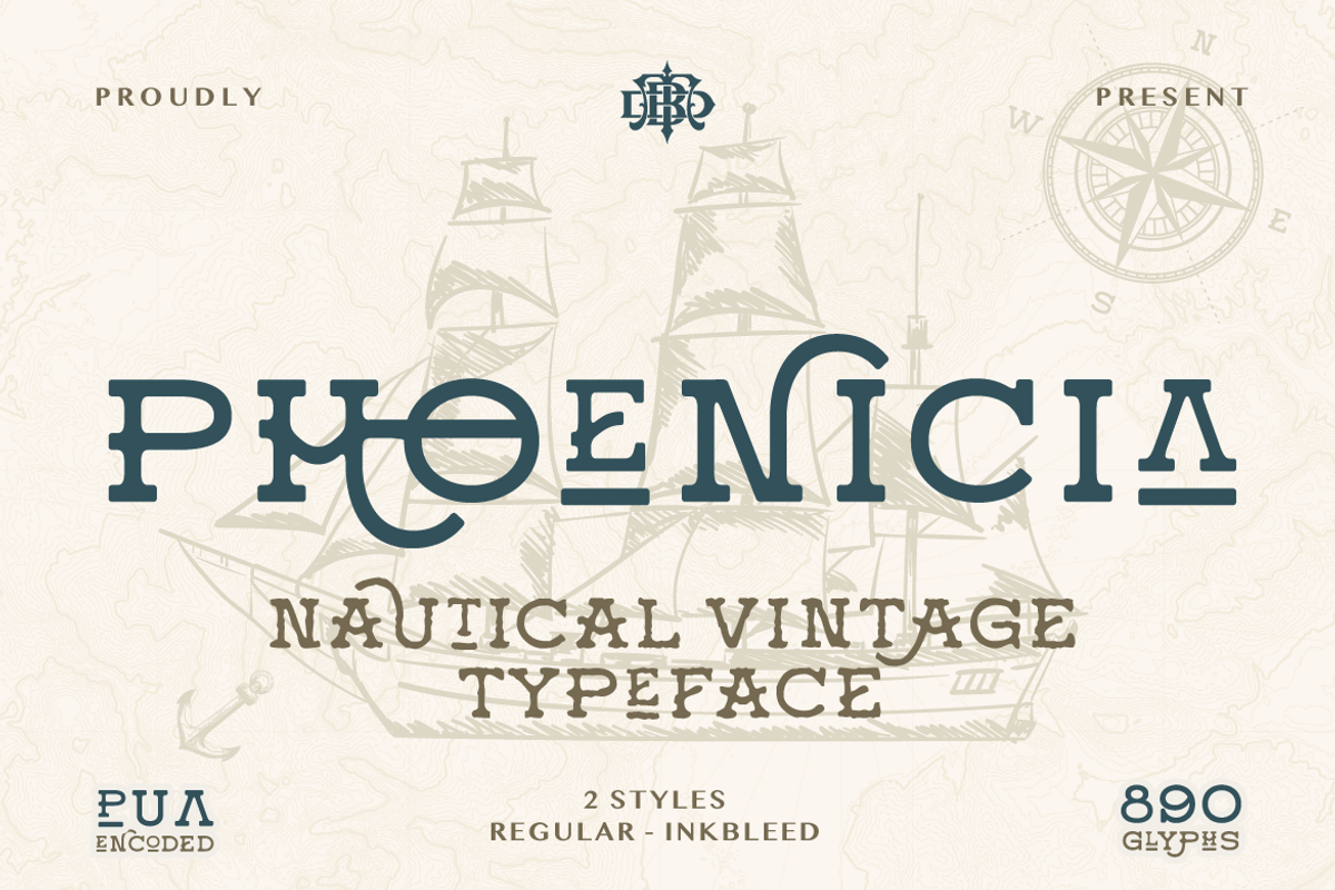 Phoenicia, a Sans Serif Font by Burntilldead (Photo 1 of 10)