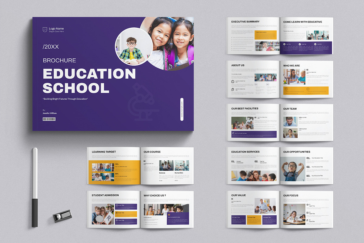 Education Template Landscape, a Brochure Template by E-Type (Photo 1 of 7)