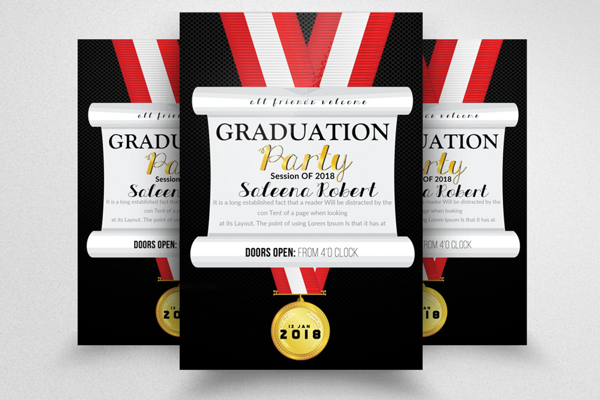 Graduation Announcement Template, a Flyer Template by Psd Templates