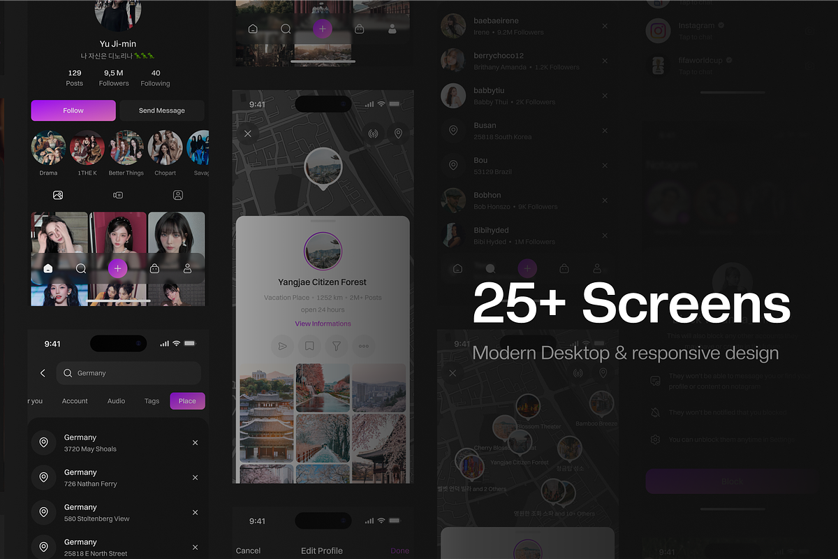 Notagram - Social Media UI KIT, a Device Mockup by Odama (Photo 4 of 6)