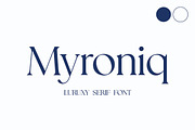 Myroniq | Modern Elegant Serif Typef, a Serif Font by Artdez (Thumbnail 1 of 5)