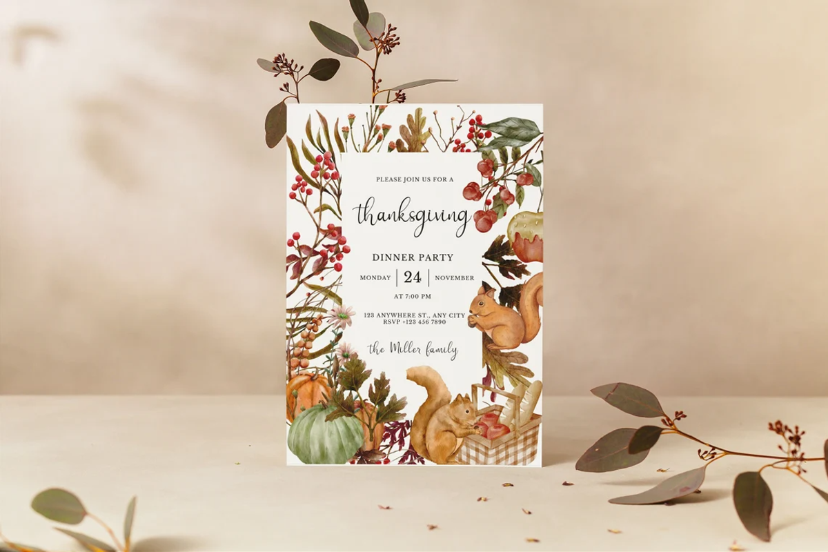 Editable Thanksgiving Invitation, an Invitation Template by ForeverPrint (Photo 4 of 6)