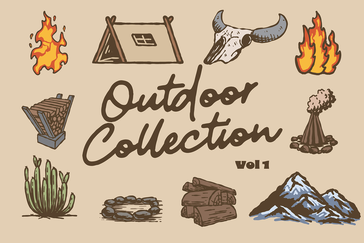 Outdoor Vintage Collection Vol 1, a Seasonal Illustration by rbcs_vibes (Photo 1 of 28)