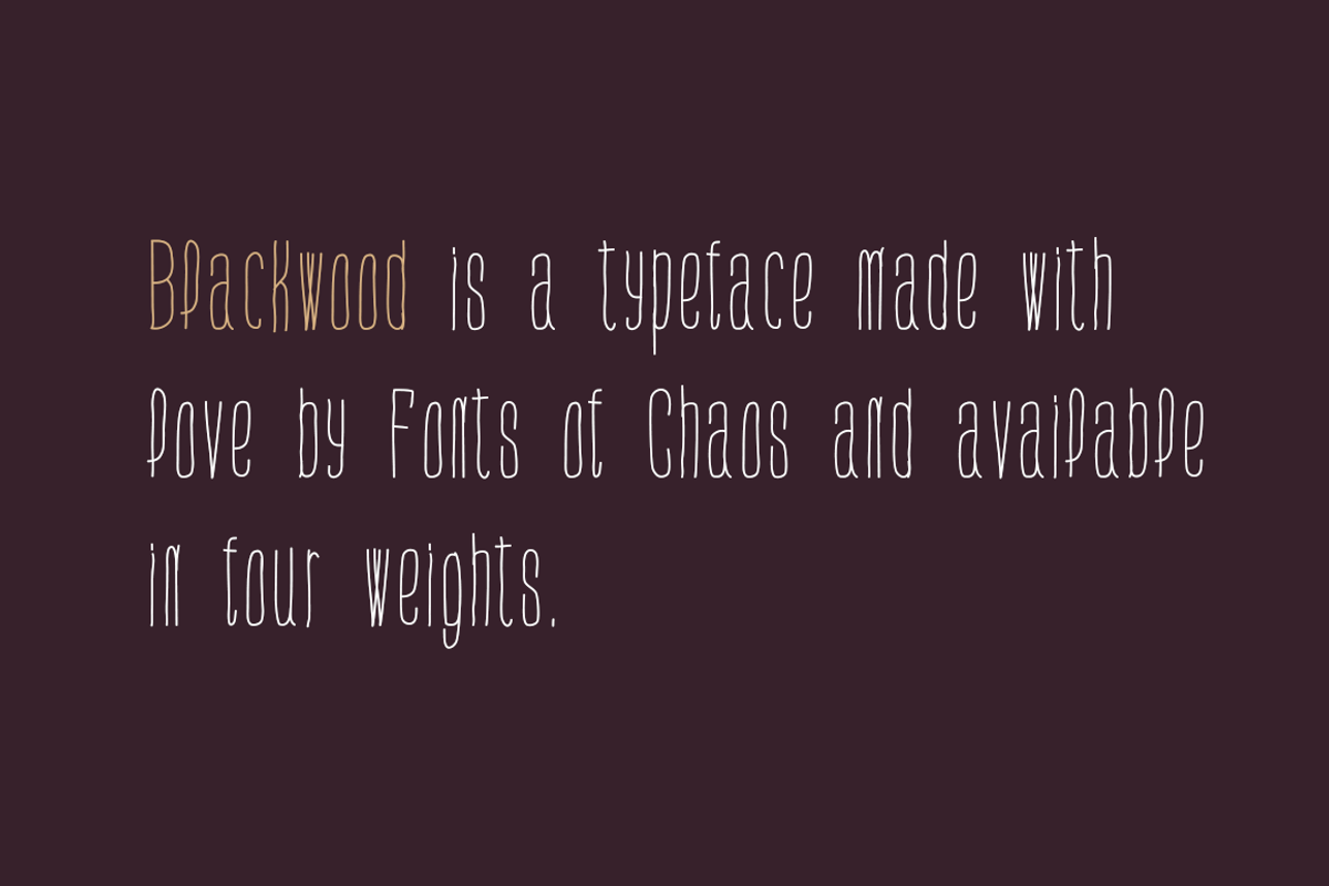 Blackwood - 4 weights preview 2