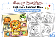 Cozy Routine Coloring Pages for Kids, a Decorative Illustration by Ink Gallery (Thumbnail 1 of 9)