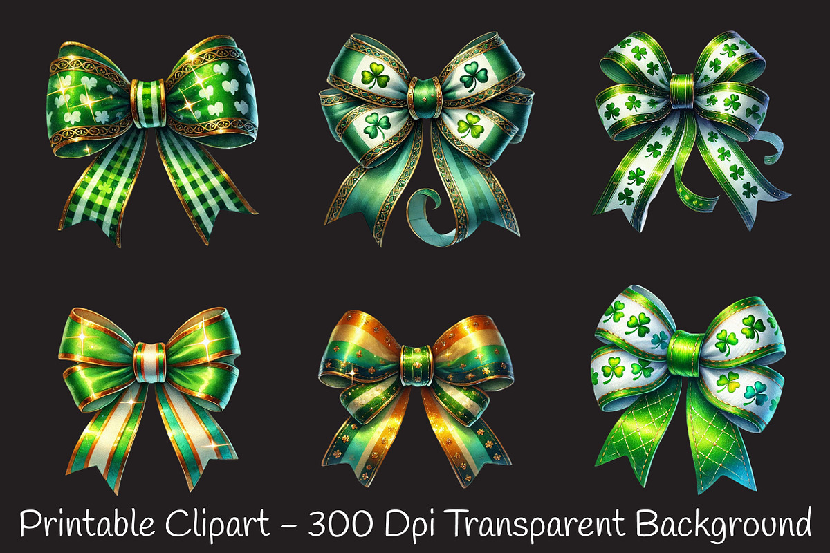 St Patrick's day bow sublimation, an Illustration by RobertsArt (Photo 7 of 7)