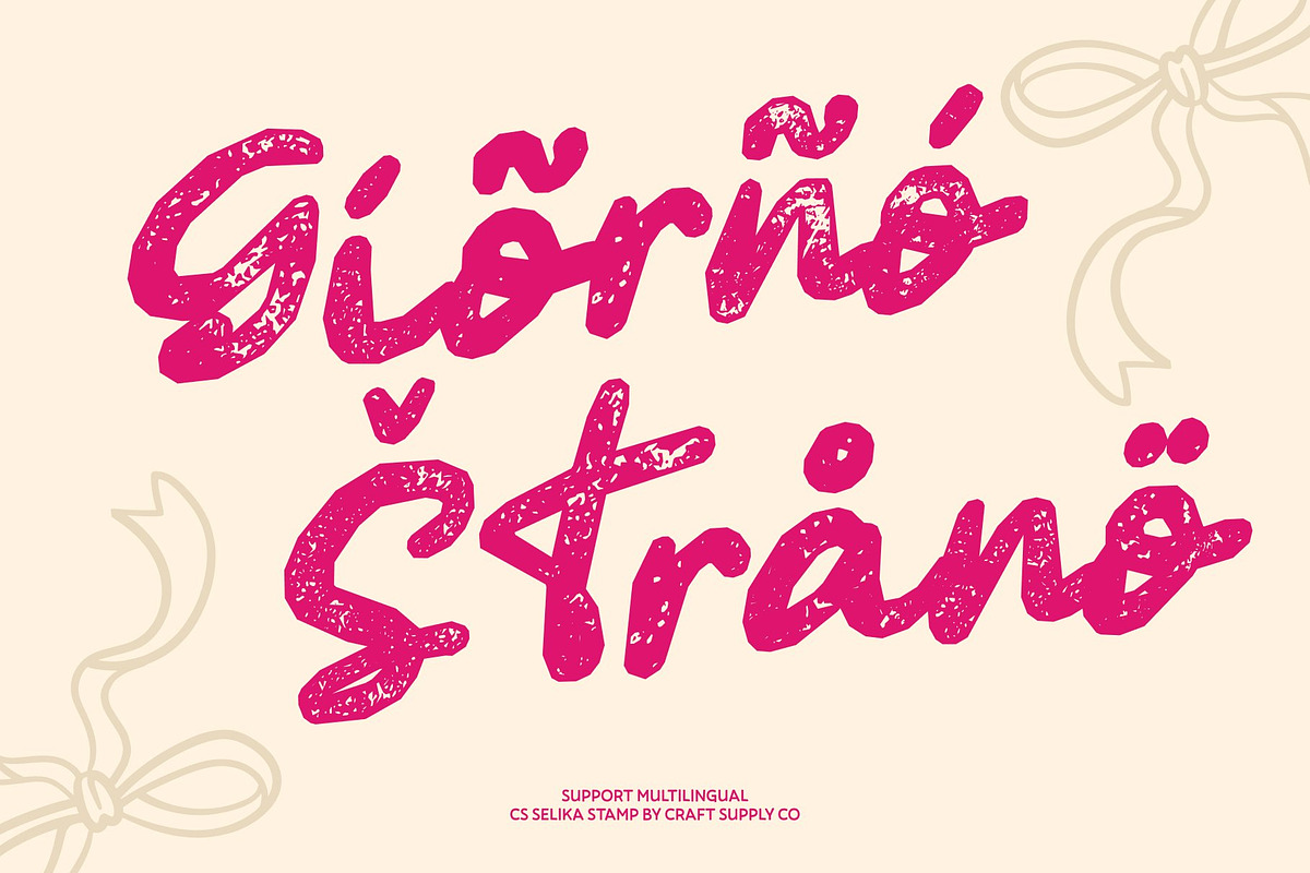 CS Selika Stamp, a Script Font by Craft Supply Co. (Photo 7 of 8)