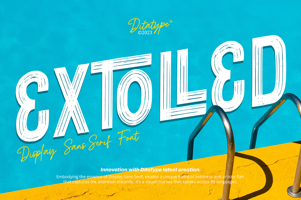 Extolled, a Sans Serif Font by Ditatype (Photo 1 of 10)