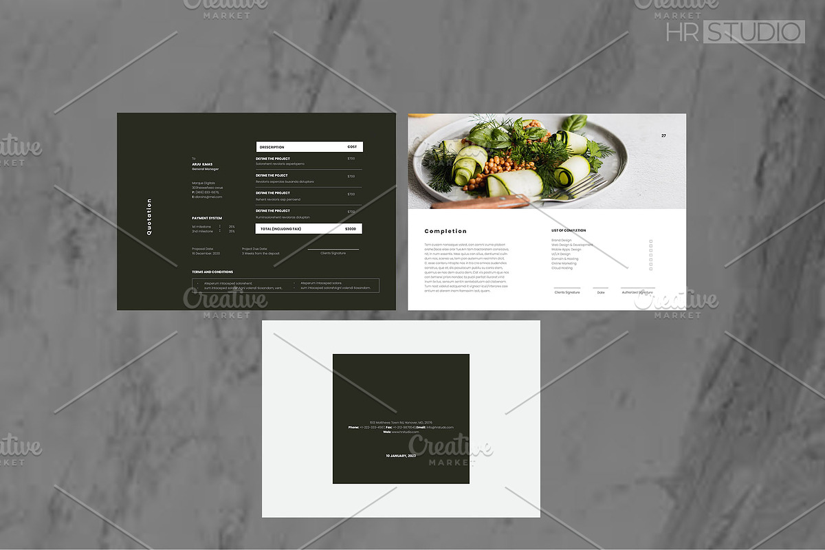 Project Proposal  |  Adobe InDesign, a Brochure Template by HR Studio (Photo 8 of 8)