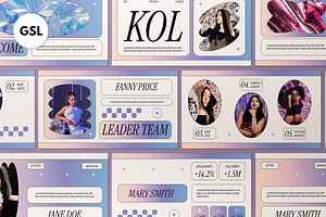 Cream Purple KOL Google Slide, a Presentation Template by graphicook