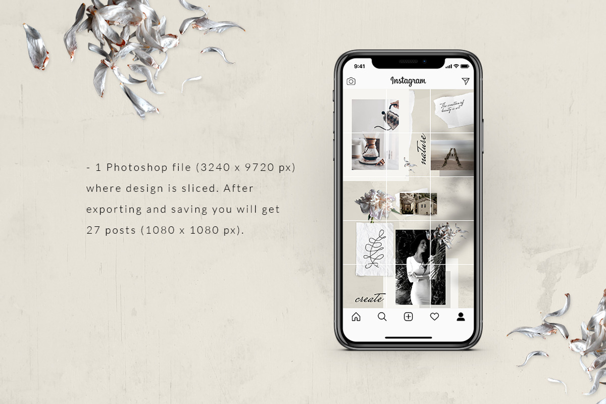 Instagram PUZZLE template - Neutral, a Social Media Template by CreativeFolks (Photo 5 of 6)