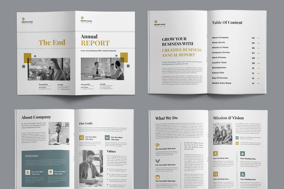 Annual Report Layout, a Brochure Template by ContestDesign (Photo 2 of 3)