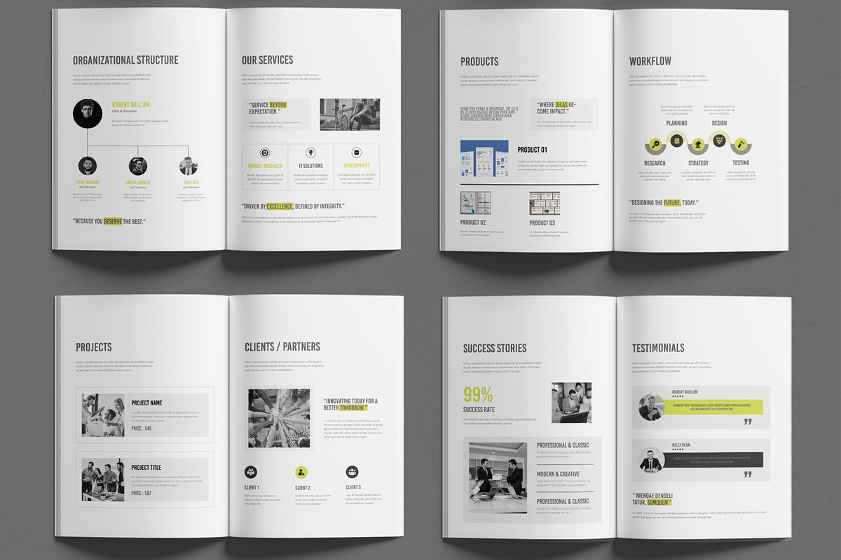 Clean Corporate Profile Brochure preview 3