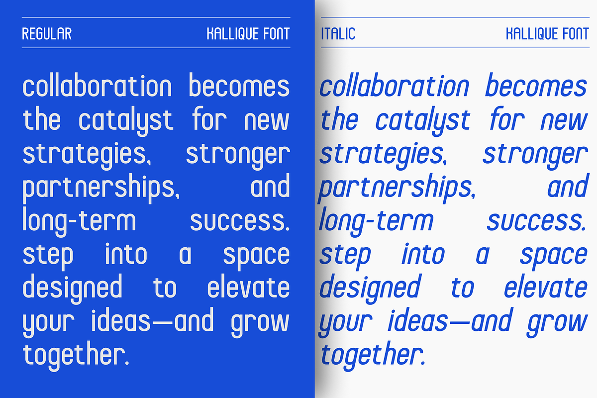 Kallique - Condensed Sans Font, a Sans Serif Font by CuratedType Studio (Photo 3 of 10)