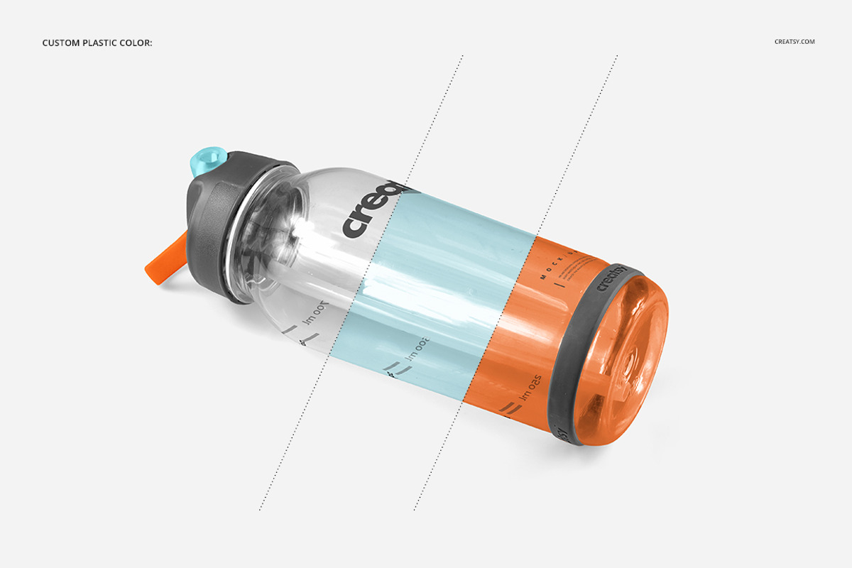 Flip Top Clear Water Bottle Mockup, a Product Mockup by creatsy4 (Photo 10 of 13)