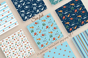 Nautical Watercolor Sea Clipart, an Animal Illustration by ZabolotnaArt (Thumbnail 5 of 13)