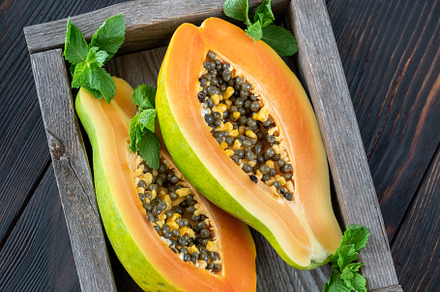 Papaya in the wooden box, a Food & Drink Photo by Alexander Prokopenko