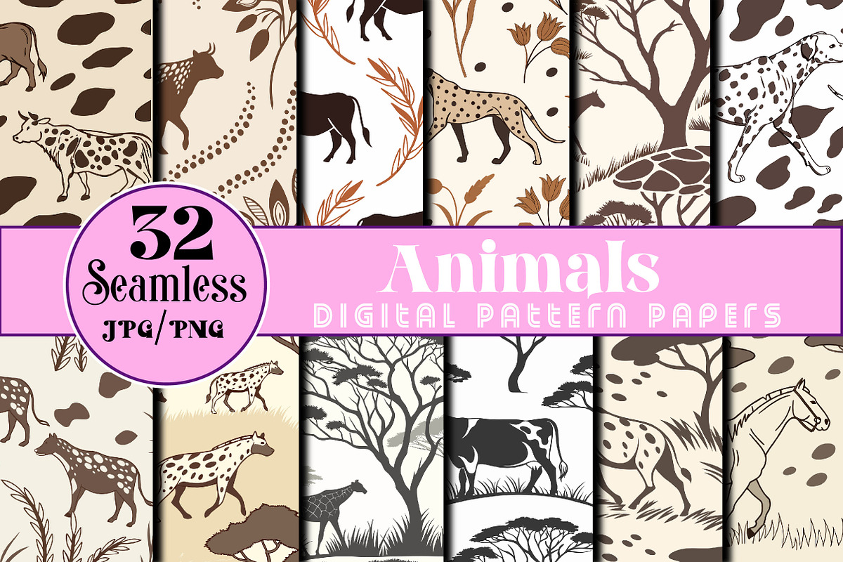 Animals Digital Papers Background, an Arts & Entertainment Photo by Wow ...