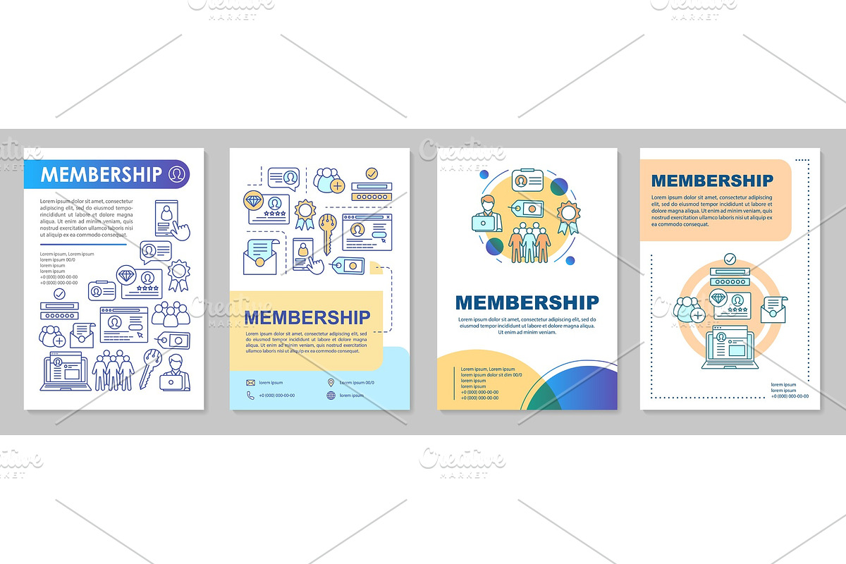 Membership brochure template layout, a Brochure Template by IMG Visuals
