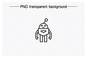 Bundle of Robot Avatars Line Icons, an Icon by Designfour (Thumbnail 4 of 7)
