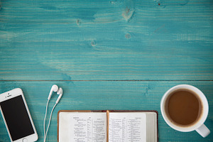 Bible Study with Coffee & Phone