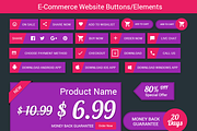 Flat E-commerce Web Buttons/Elements, a Templates & Theme by Saif71 - Shop (Thumbnail 3 of 3)