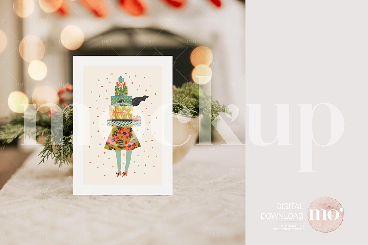 5x7 Christmas Card Mockup, a Product Mockup by MoMockups (Photo 3 of 5)