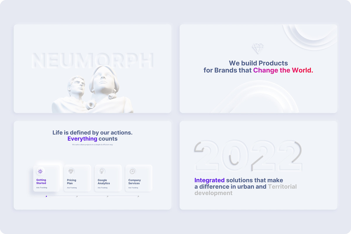 Neumorphic Presentation Template, a Presentation Template by TemplateZuu (Photo 8 of 48)