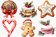 Watercolor Christmas Sweet Treats, an Illustration by Canvas Craft (Thumbnail 2 of 7)