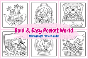 Pocket Word Coloring Book, a Decorative Illustration by Coco Bloom