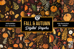 Thanksgiving Pattern Digital Papers