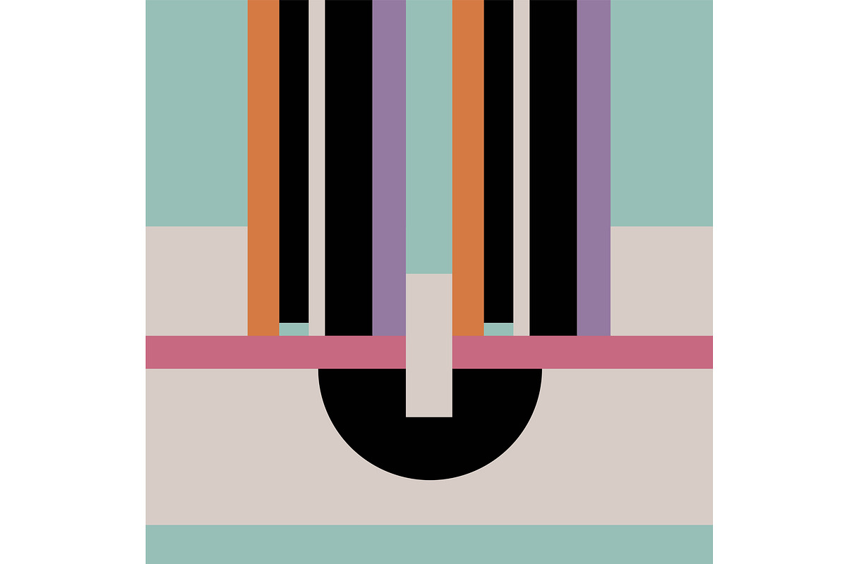 Modern Deco Geometric Color Dancing, a Background Graphic by Sharon Schwalbe (Photo 4 of 4)