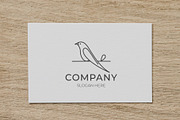 Simple line art bird logo design, a Branding & Logo Template by Medianeka (Thumbnail 2 of 3)