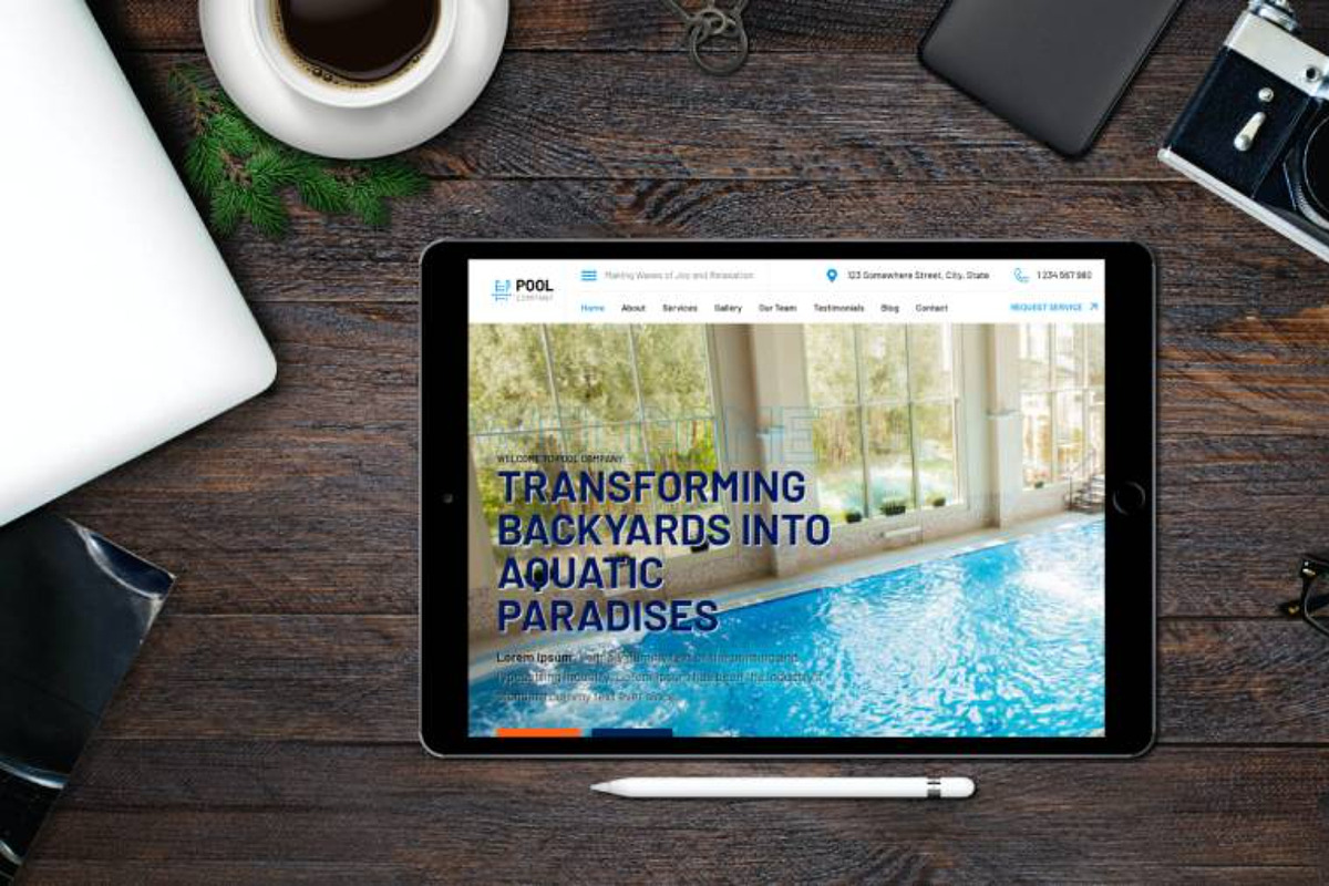 Pool Company WordPress Theme preview 4