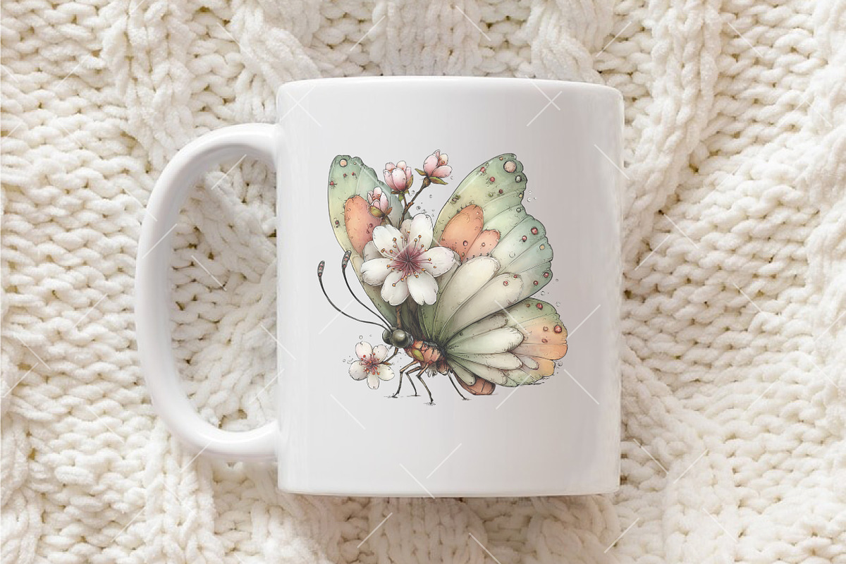 Whimsical Spring Butterfly Clipart, an Illustration by OK Design (Photo 5 of 6)