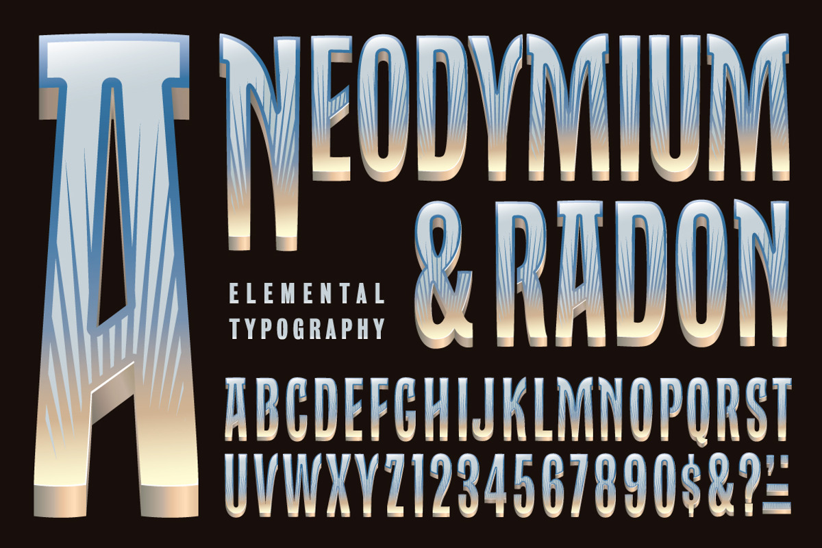 Lettering Design: Neodymium & Radon, an Object Graphic by Mysterylab ...