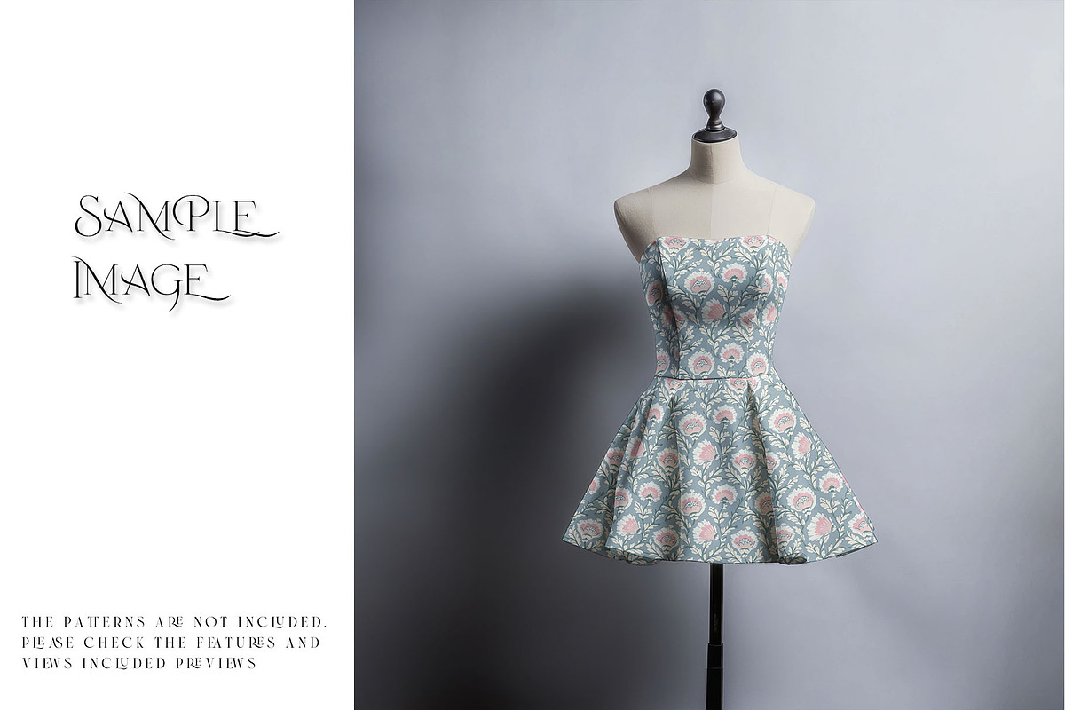 Women's Strapless Mini Dress Mockups, a Product Mockup by mock-ups (Photo 9 of 17)